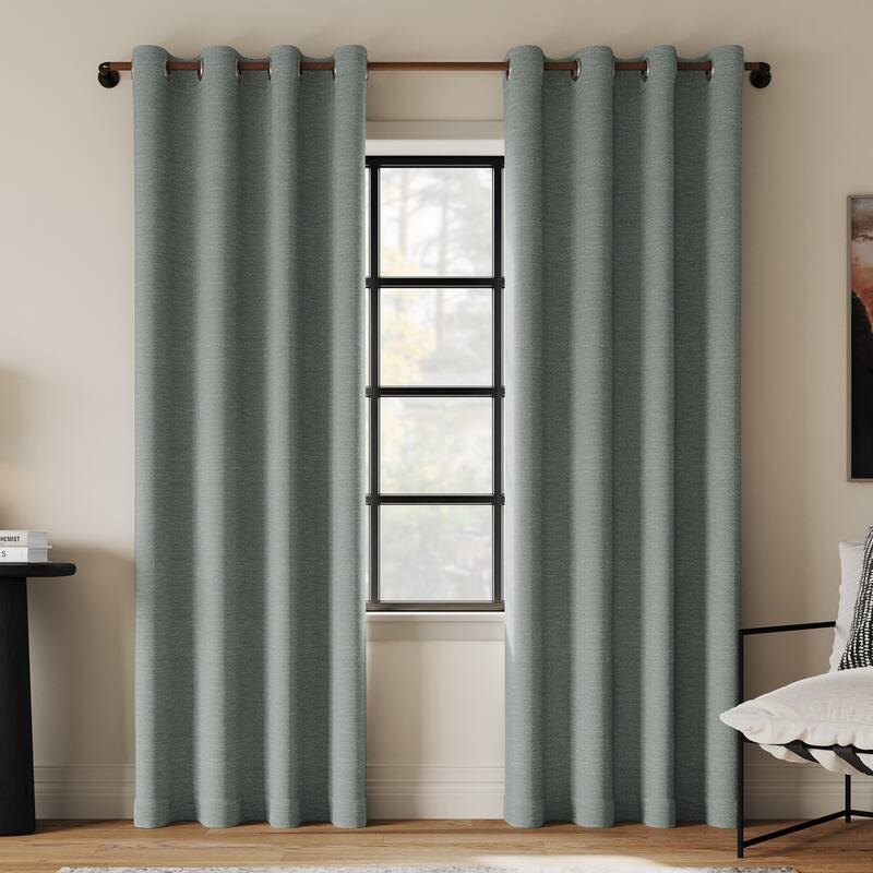 Indigo Road by Egypt Sherrod Sarasi Magnet Closure Total Blackout Grommet 1-Piece Curtain Panel, Single Panel - 50" x 84" - Mineral