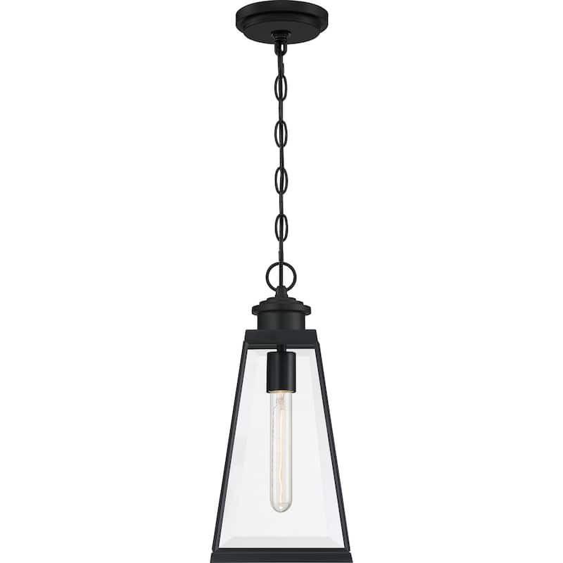 Paxton 1-Light Outdoor Hanging Lantern in Matte Black