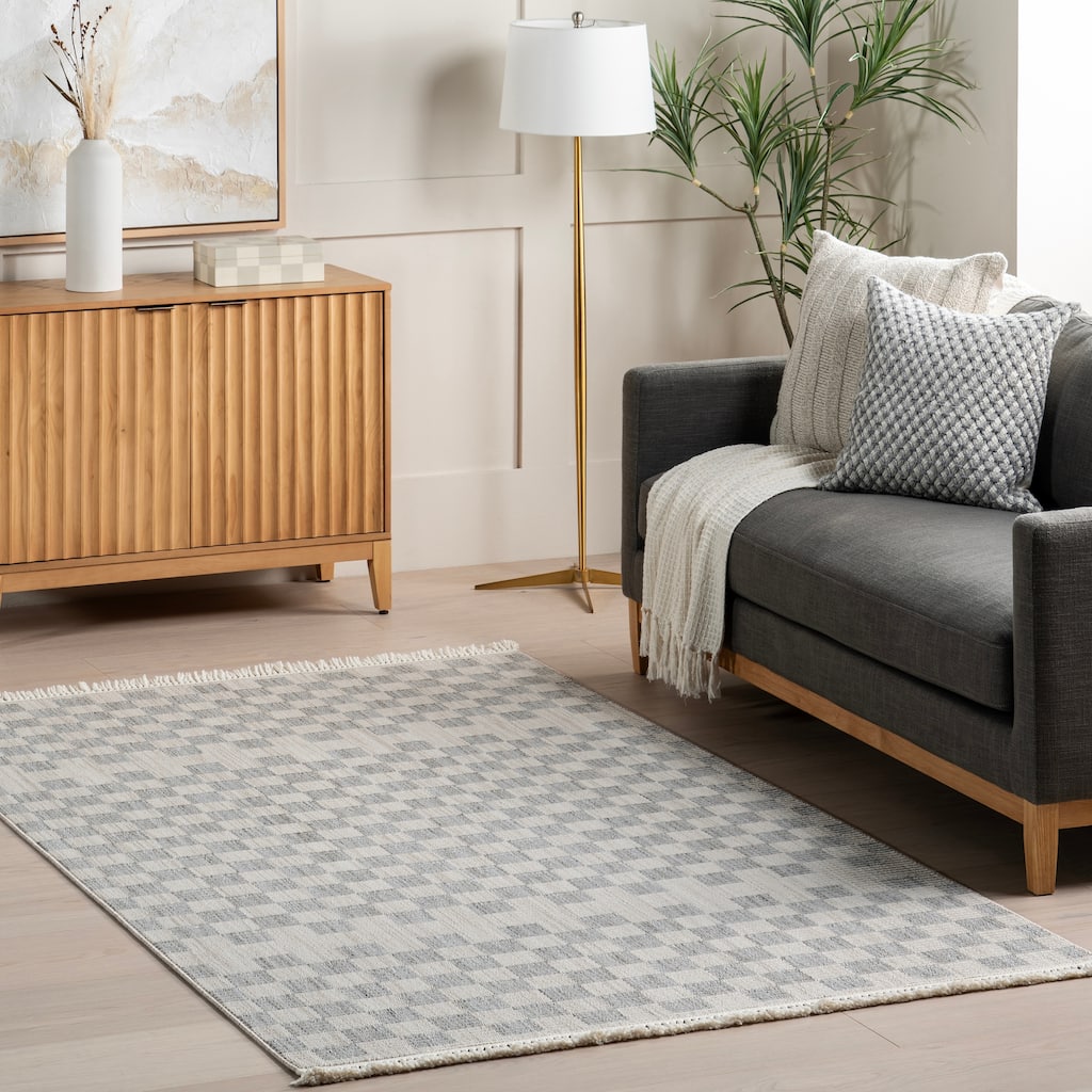 Nuloom Sunniva Casual Checkered Tasseled Area Rug