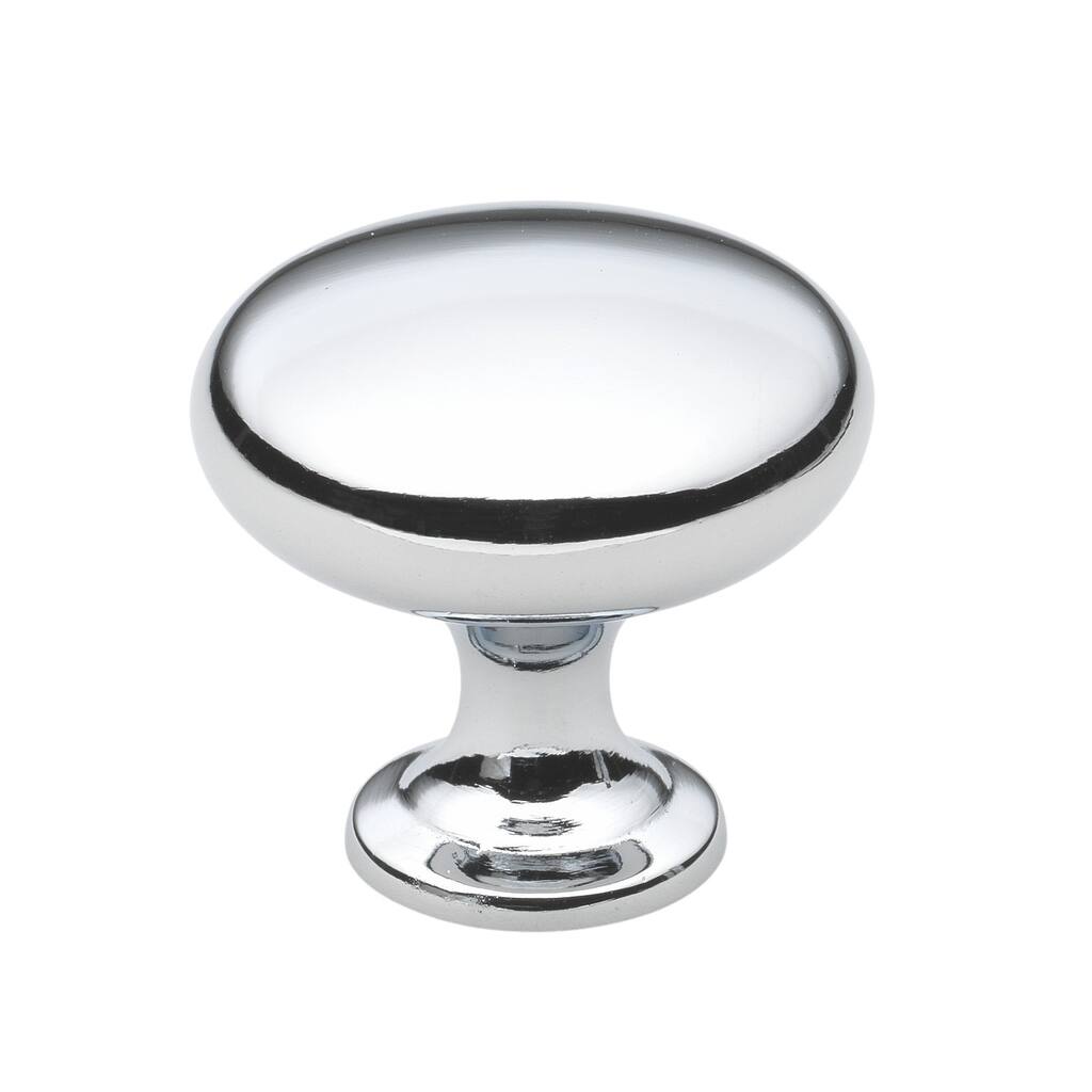GlideRite 1.125-inch Classic Polished Chrome Round Cabinet Knobs (Pack of 10) - Pack of 10