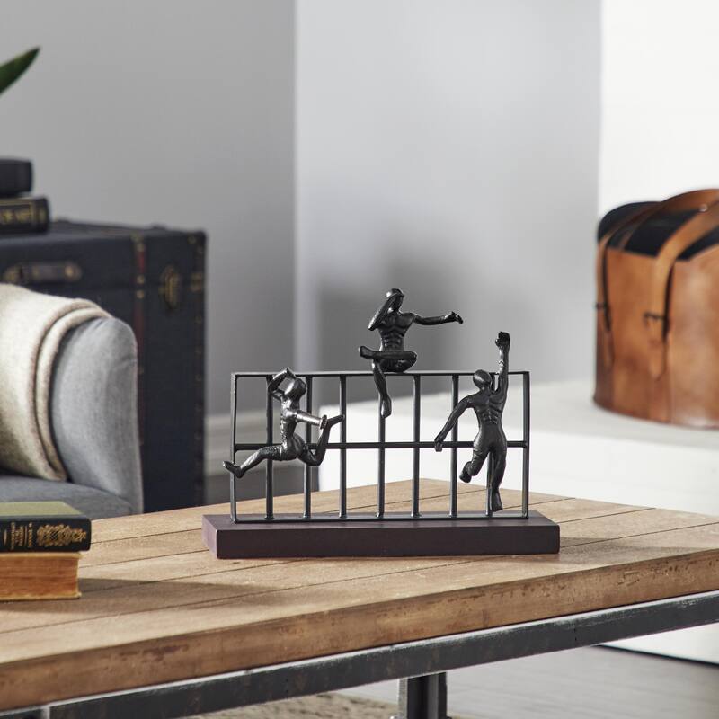 Metal People Sculpture - Black - Roche River Decor