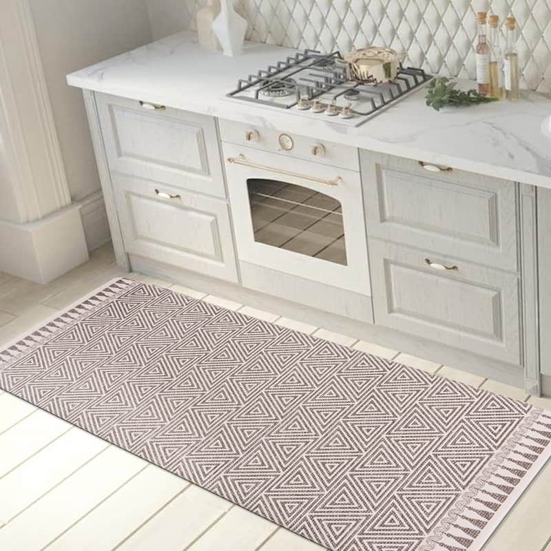 World Rug Gallery Contemporary Geometric Anti-Fatigue Standing Mat - 18"x47"