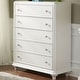 preview thumbnail 1 of 2, Stardust Iridescent White 5 Drawer Chest White - 5-drawer