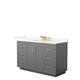 Option Dark Gray, Gold Trim, Giotto Quartz Top