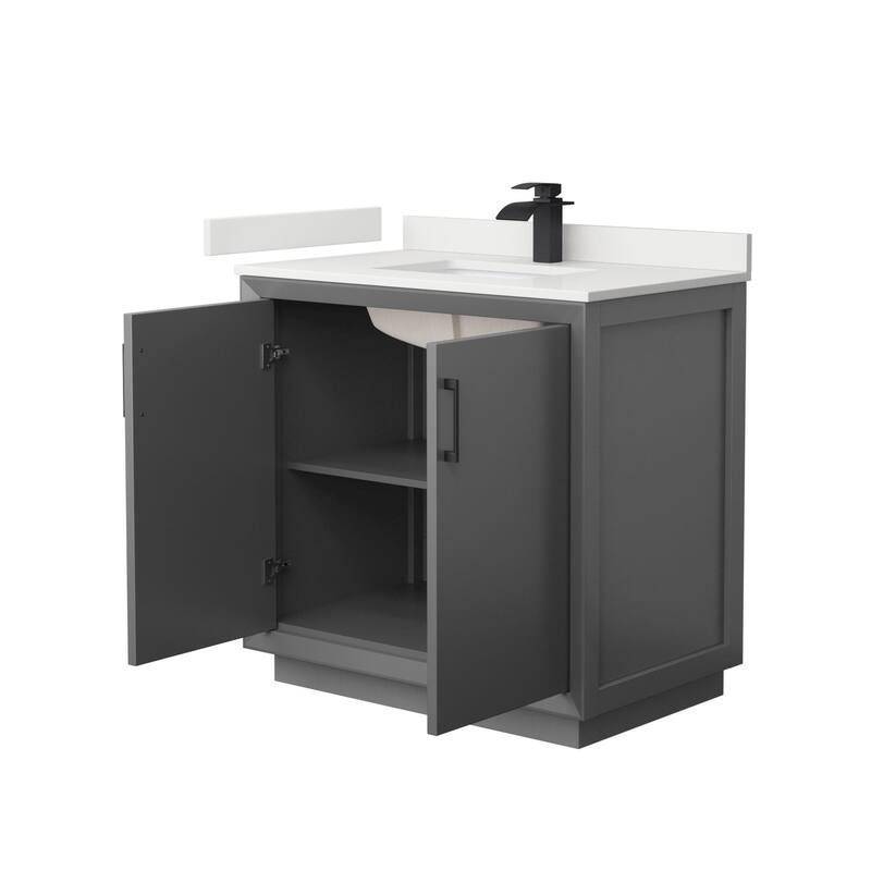 Wyndham Collection WCF414136S-QTZ-UNSMXX Strada 36" Free Standing