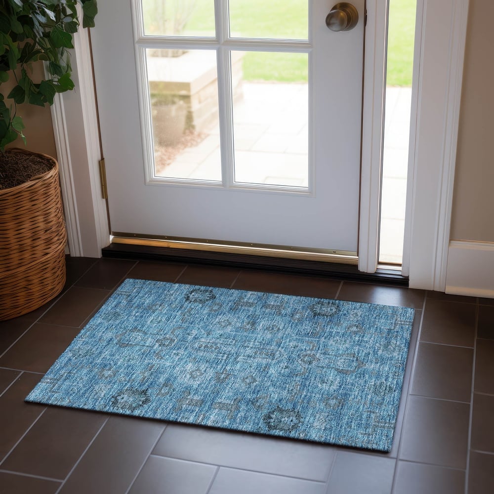 Machine Washable Indoor/ Outdoor Chantille Boho Rug