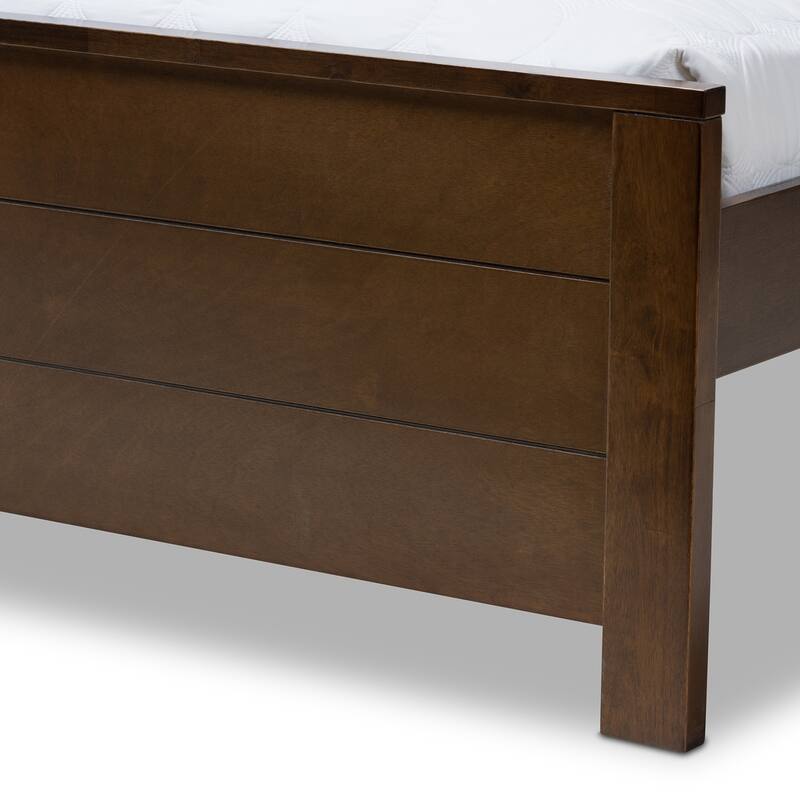 Modern Mission Style Platform Bed - Full Size Wood Bed Frame - Rustic Recluse Design