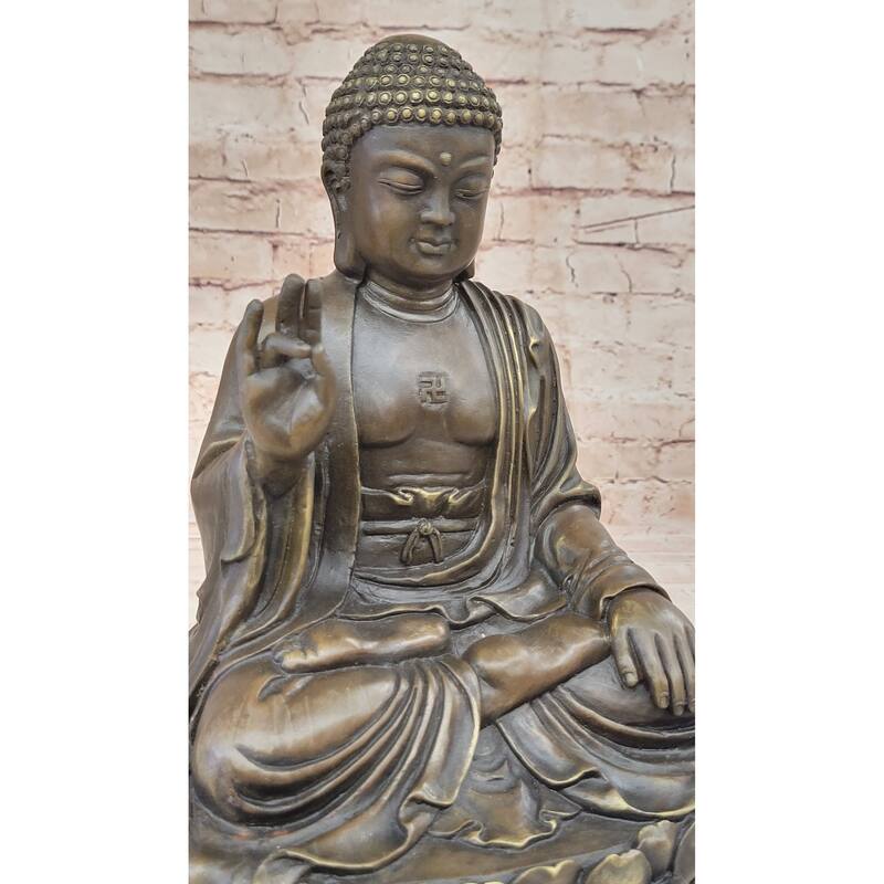Meditating Shakyamuni Buddha Bronze Sculpture Statue Original Art