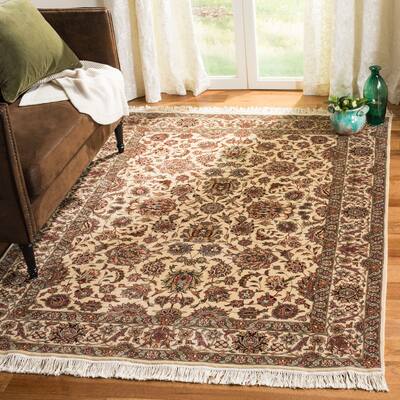 SAFAVIEH Couture Handmade Royal Kerman Traditional Oriental - Ivory Wool Rug - 5' x 8'