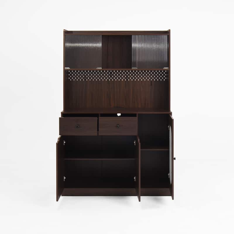Kitchen Pantry Storage Cabinet Large Capacity Display Cabinet