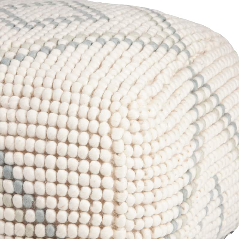 New Zealand Wool and Cotton Pouf