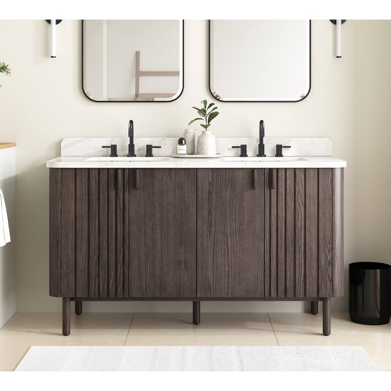 Avanity Blakely 60 in. Vanity Only in Brown Oak finish