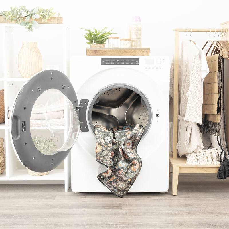 Smart Wash Ambient Glam Oriental Indoor Polyester Area Rug