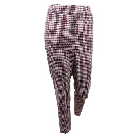 Nine West Women's Houndstooth Tapered Pants