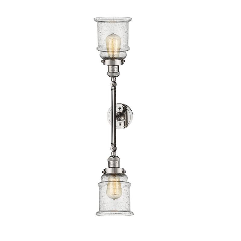Innovations Lighting Canton 2 Light 25" Wide Bathroom Vanity Light - Polished Nickel / Seedy