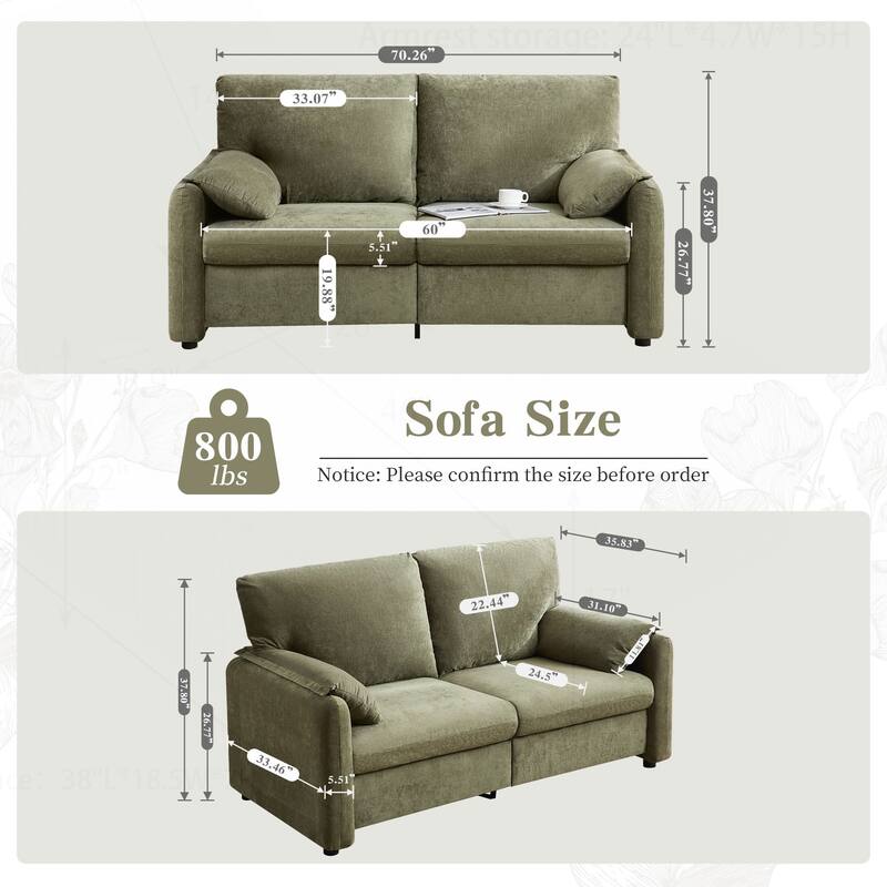 Comfortable Down-Filled Sofa for Living Room and Bedroom, Enhancing Home Style