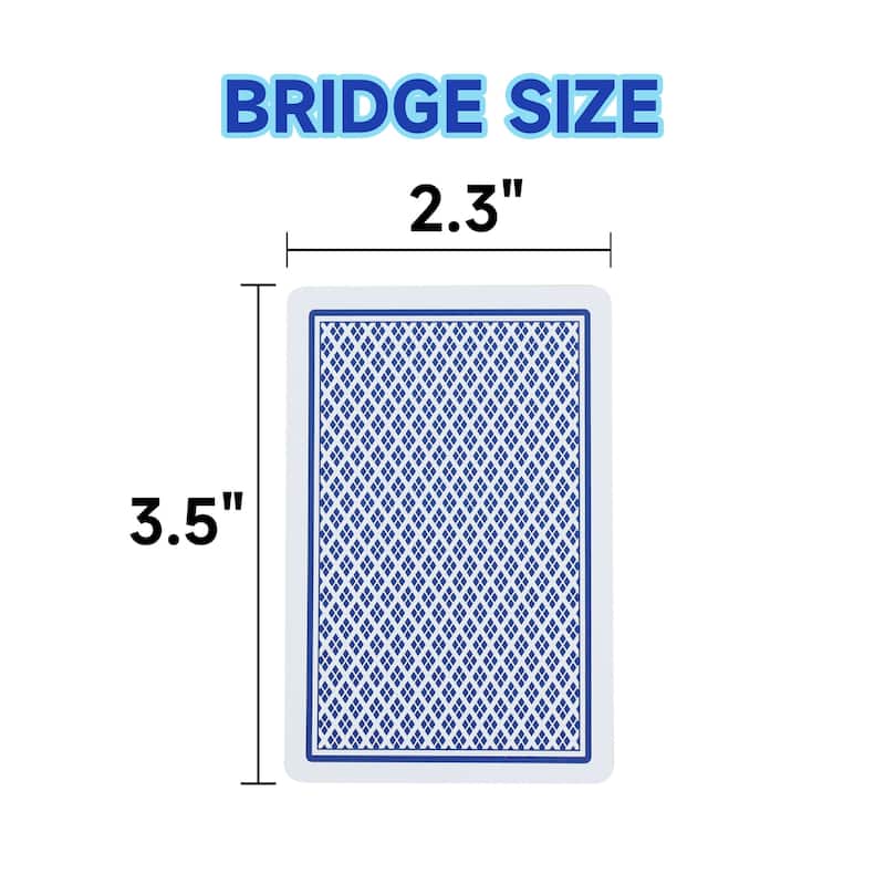 GSE Plastic Waterproof Playing Cards, Bridge Size Standard/Regular Index