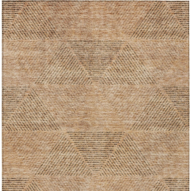 HomeRoots Geometric Transitional Rectangle Outdoor Rug