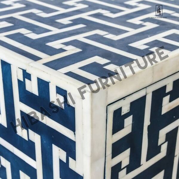 DANA Bone Inlay Chest on Brass Legs INDIGO BLUE - Bed Bath & Beyond -  34743076