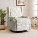 preview thumbnail 69 of 102, 29'' W Pattern Floral Swivel Manual Push Back Recliner Glider Chair Beige