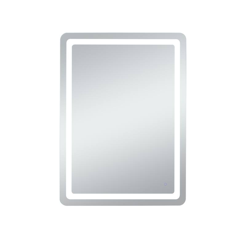 Indigo Home 36in x 48in soft edge LED mirror - Glossy white