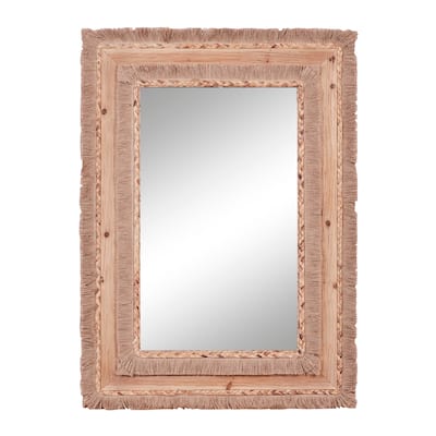 Wood Wall Mirror - Brown - Roche River Decor - 1"W x 26"L x 36"H