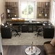preview thumbnail 6 of 70, Modern Farmhouse L-Shape Desk with File Cabinet and Drawers, Homer Office Executive Desk with Charge Station