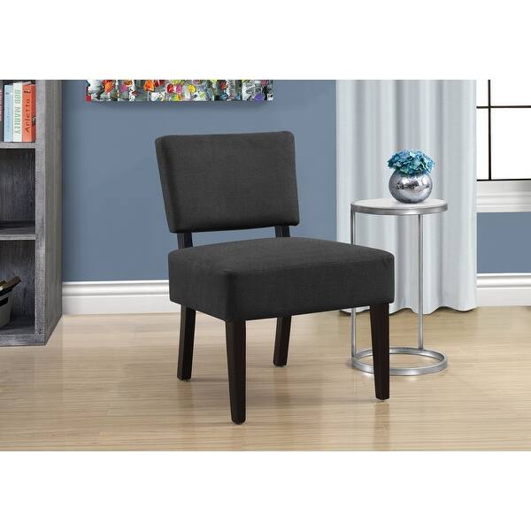 Monarch 8283 Dark Grey Fabric Accent Chair Overstock 30541651
