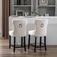 preview thumbnail 35 of 36, Carter 24" Wingback Tufted Nailhead Counter Stool (Set of 2)
