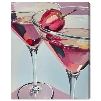 Cherry Cosmo Canvas by Art Remedy, Gallery Wrapped