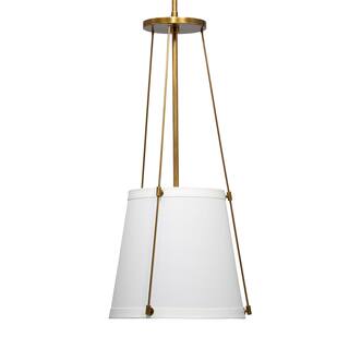 Alden Decor Ziva Metal 1-Light Pendant, Antique Brass