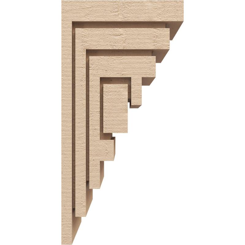 Series 2 Wide Landon Rough Cedar Woodgrain TimberThane Corbel, Primed Tan