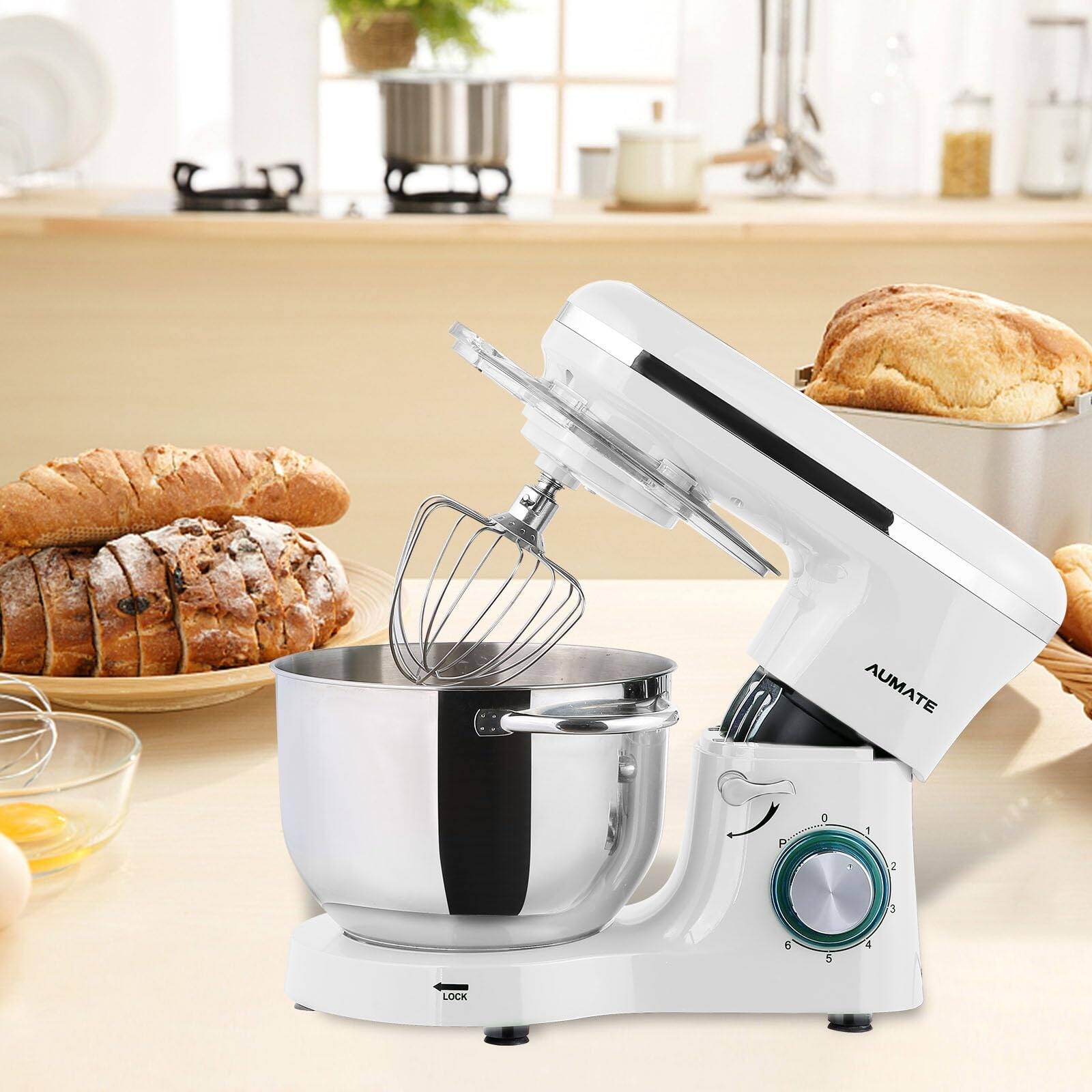 Electric Mixer, 6+P Speed 660W TiltHead Kitchen Stand Mixers with