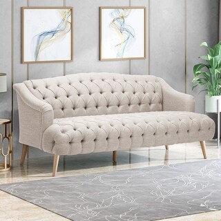 Adelia Modern 3-seat Tufted Fabric Sofa by Christopher Knight Home