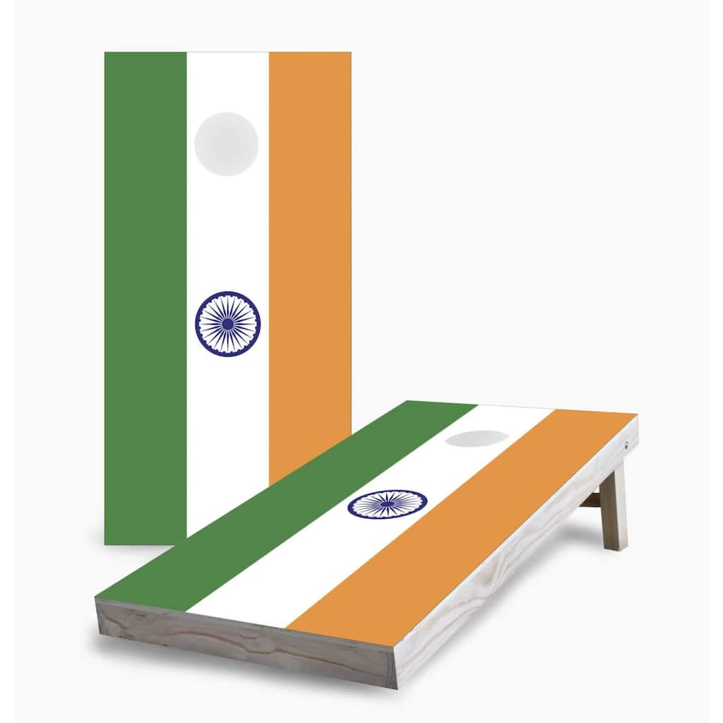 Indian Flag Cornhole Game (Choose Wraps or Boards)