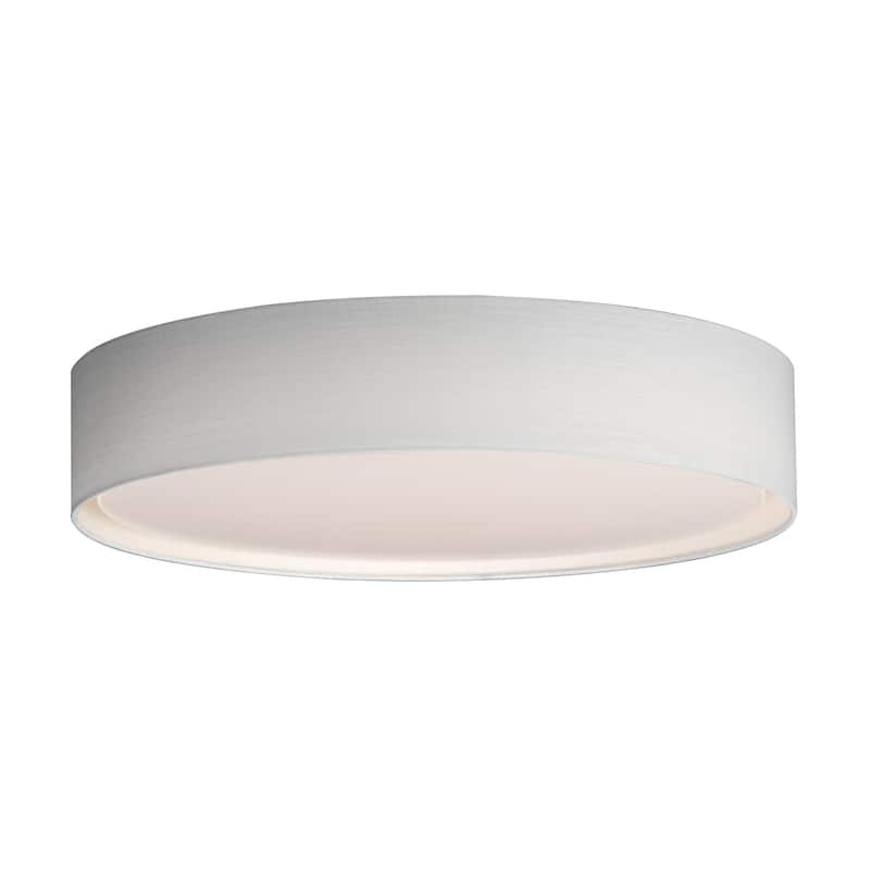 Maxim 10227 Prime 25" Wide LED Flush Mount Drum Ceiling Fixture with - White Linen