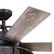 preview thumbnail 10 of 9, Charleston 56 in. New Bronze Outdoor Rod Mount Rustic Ceiling Fan, Reversible Driftwood-Dark Maple Blades, LED Light Kit, Remote