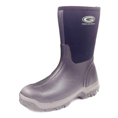Grubs Outdoor Boots Adult Frostline Mid Sole Lugs Black FRT-000M