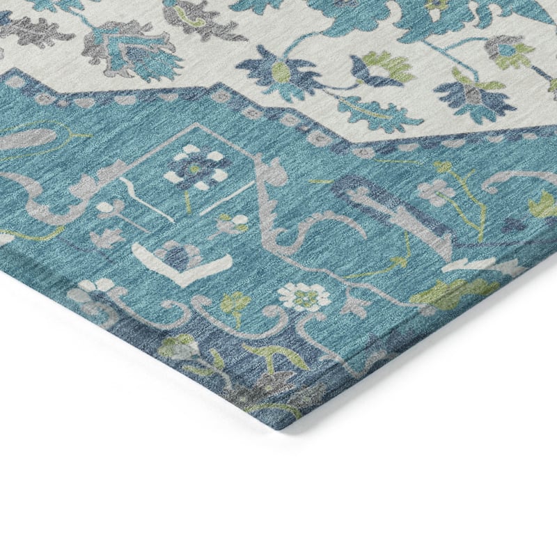 HomeRoots Oriental Traditional Rectangle Outdoor Rug