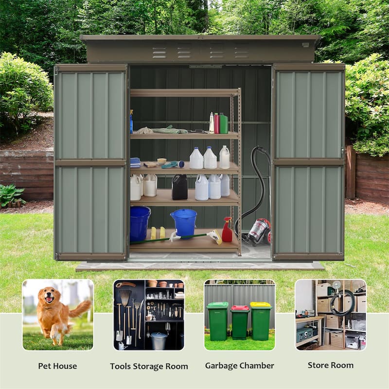 Outdoor Storage Shed 6x4 FT