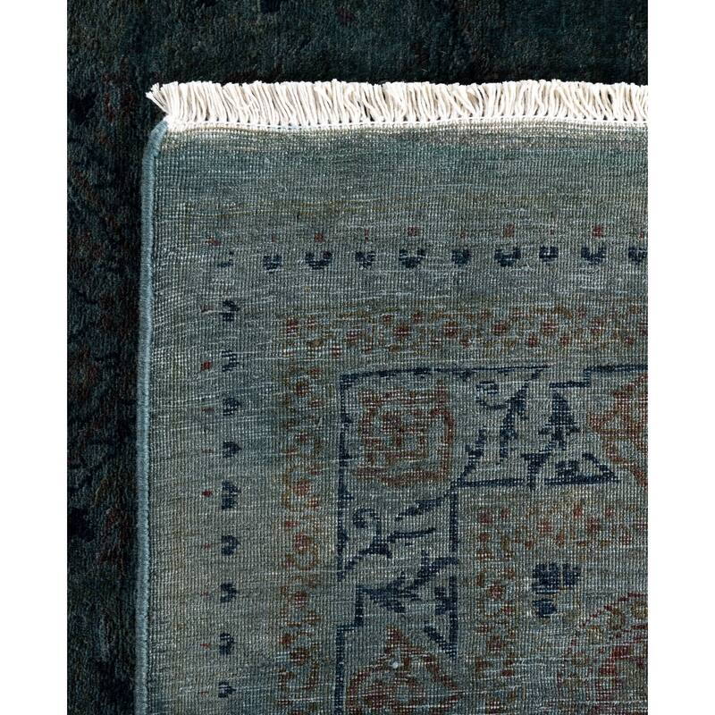 Overdyed One-of-a-Kind Hand-Knotted Area Rug - Black - 8' 0" x 10' 2"