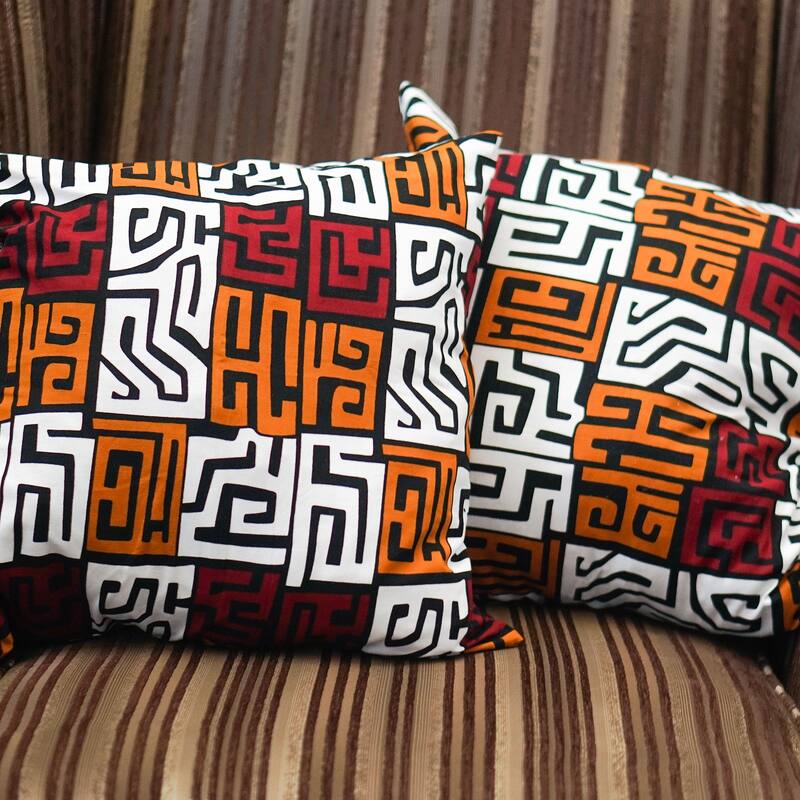 Novica Handmade Akwaaba Cotton Cushion Covers (Pair)