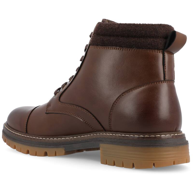 Vance Mens Fegan Cap Toe Lace-up Ankle Boot