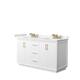 Option White, Bronze Trim, White Quartz Top