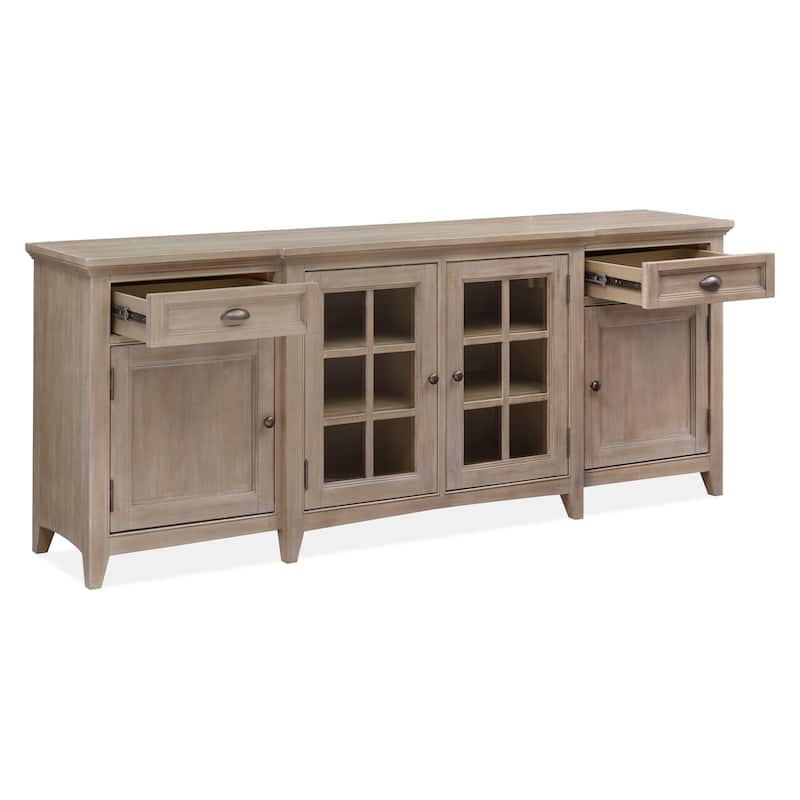 Magnussen Home Paxton Place Dovetail Grey 80" Console - 80"W x 18"D x 32"H