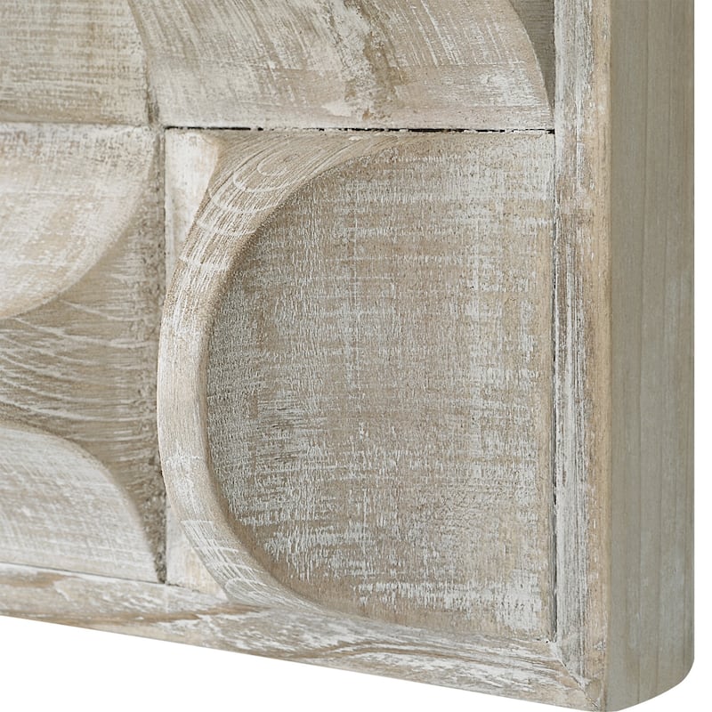 3D Scooped Wooden Wall Decoration - 20.25"