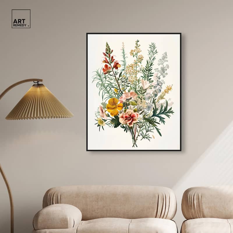 Quaint Bouquet Canvas by Art Remedy