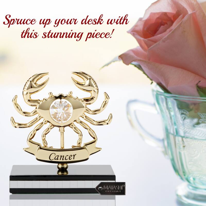 Matashi 24K Gold Plated Zodiac Astrological Sign Cancer Figurine