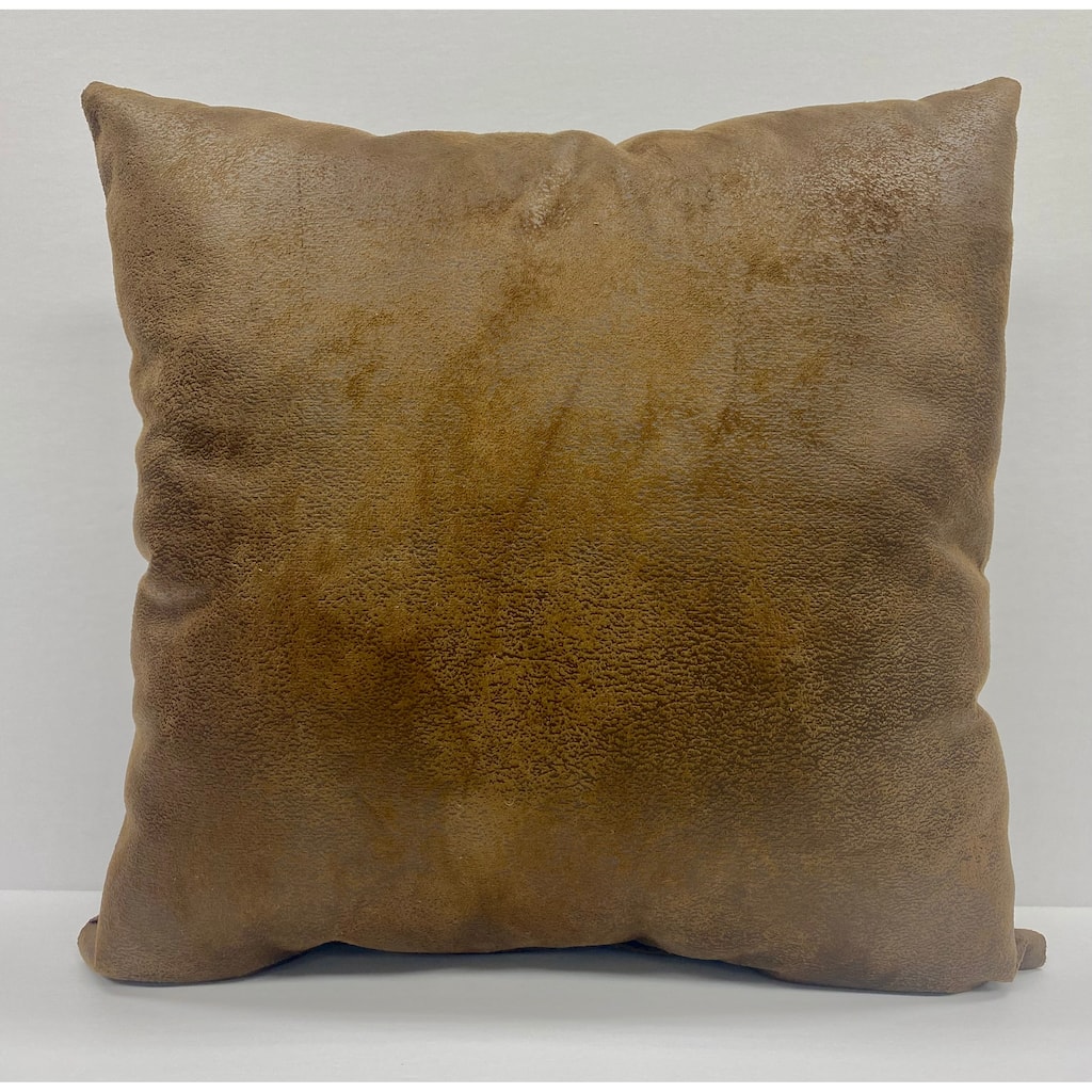 Gatlinburg faux leather decorative pillow