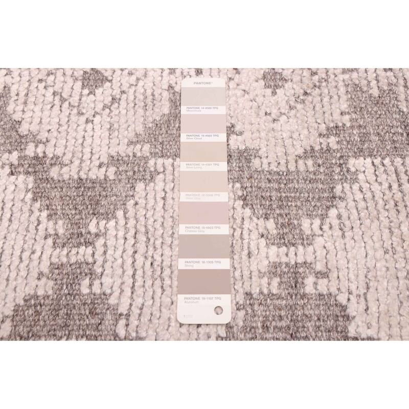 ECARPETGALLERY Hand-knotted Looma Light Grey Silk, Wool Rug - 8'3 x 9'10